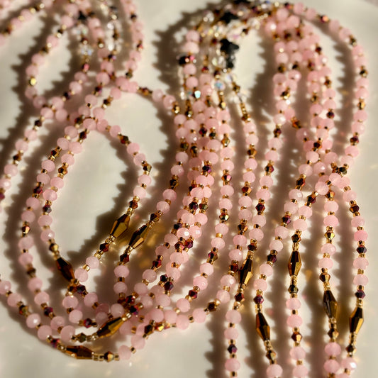 Rose Luster waist beads by Avionna Naturals, detail view 2