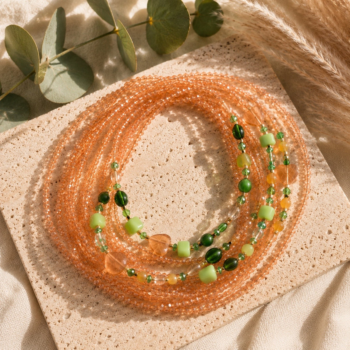 Lucky Charm waist beads by Avionna Naturals, detail view 4