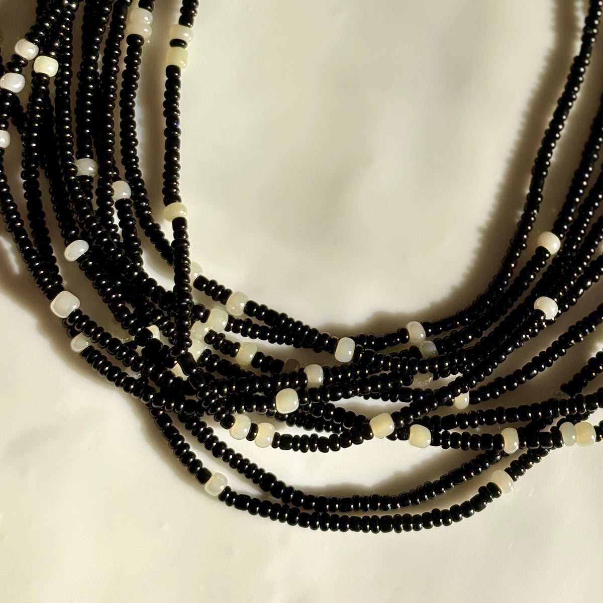 Black Pearl waist beads by Avionna Naturals, detail view 2