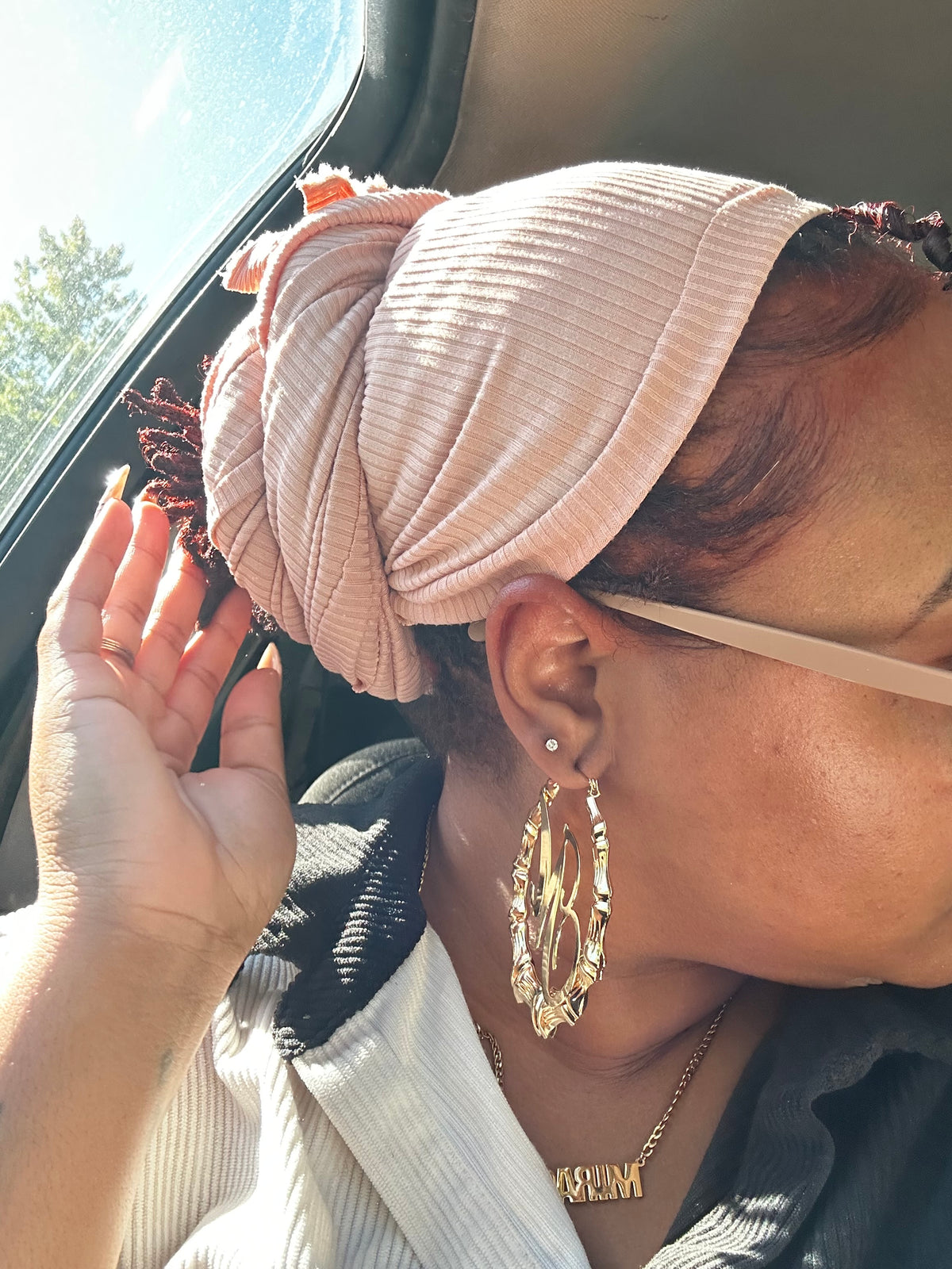 Faye’s stretchy head wraps in assorted colors and patterns