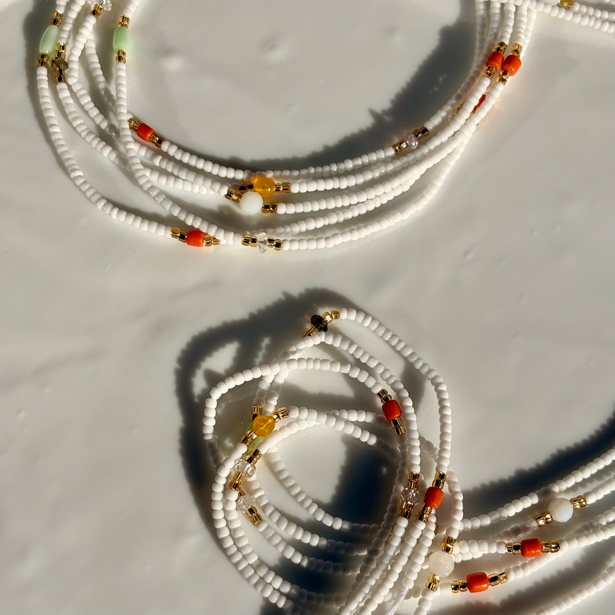 Pure Light waist beads by Avionna Naturals, detail view 2