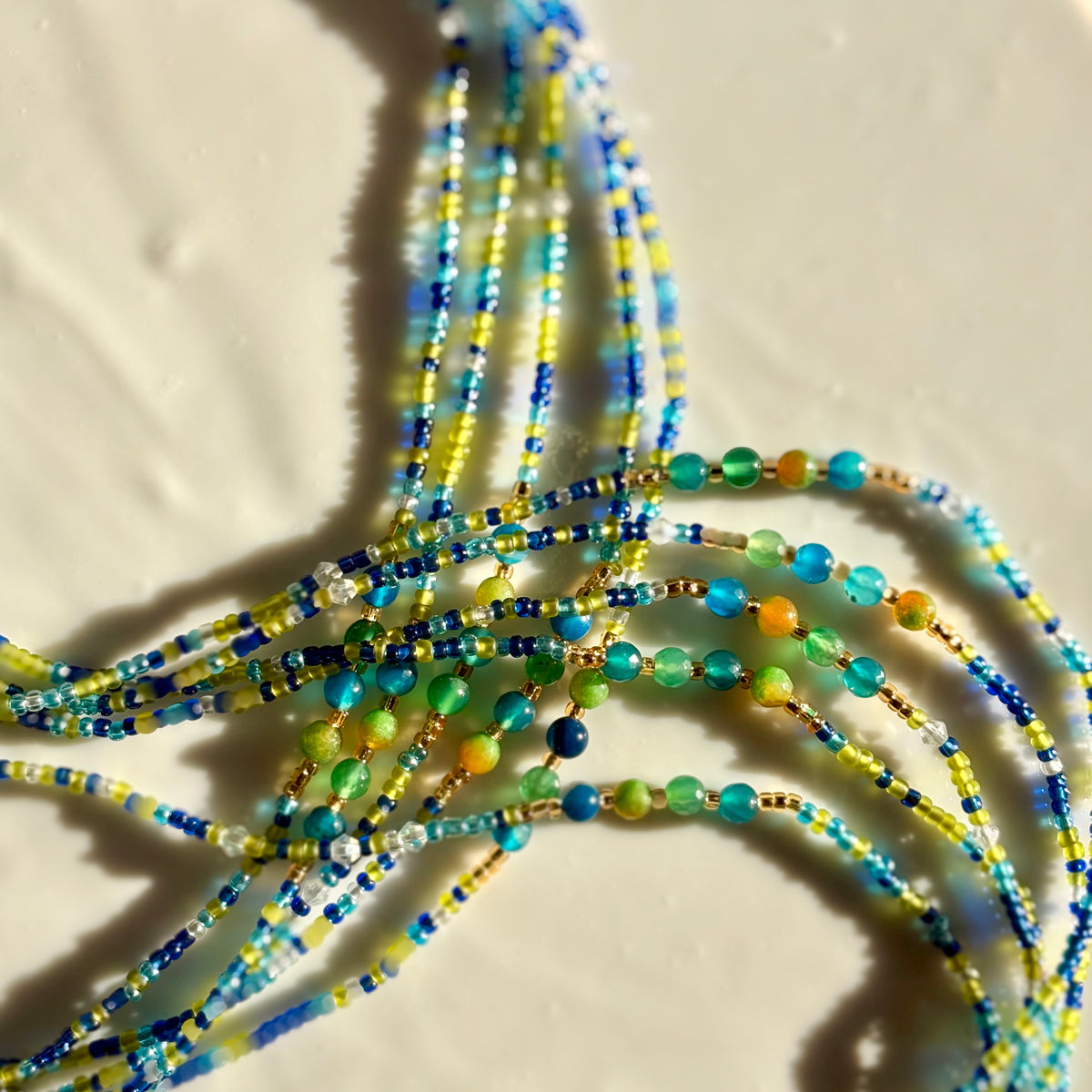 Bloom waist beads by Avionna Naturals, detail view 3