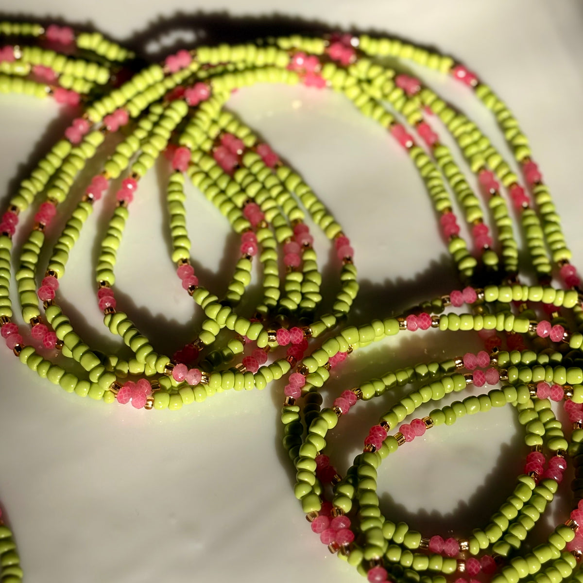 Strawberry Shortcake waist beads by Avionna Naturals, detail view 3