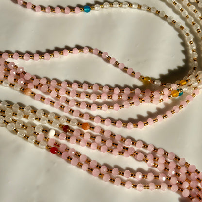 Blush (Glow in the Dark) waist beads by Avionna Naturals
