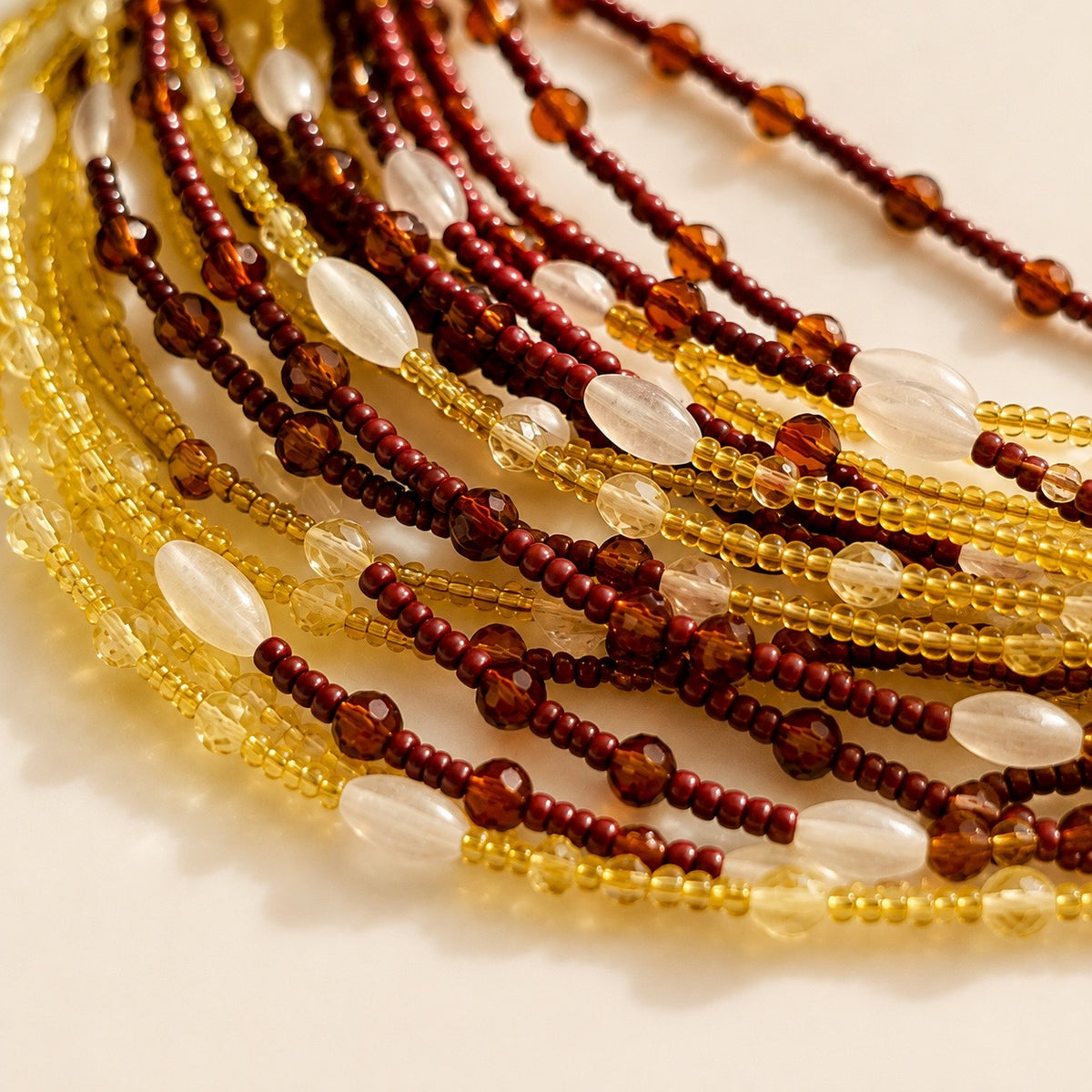 Sunflower (Glow in the Dark) waist beads by Avionna Naturals