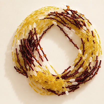 Sunflower (Glow in the Dark) waist beads by Avionna Naturals, detail view 4