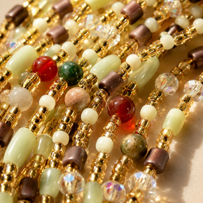 Mosaic waist beads by Avionna Naturals, detail view 2