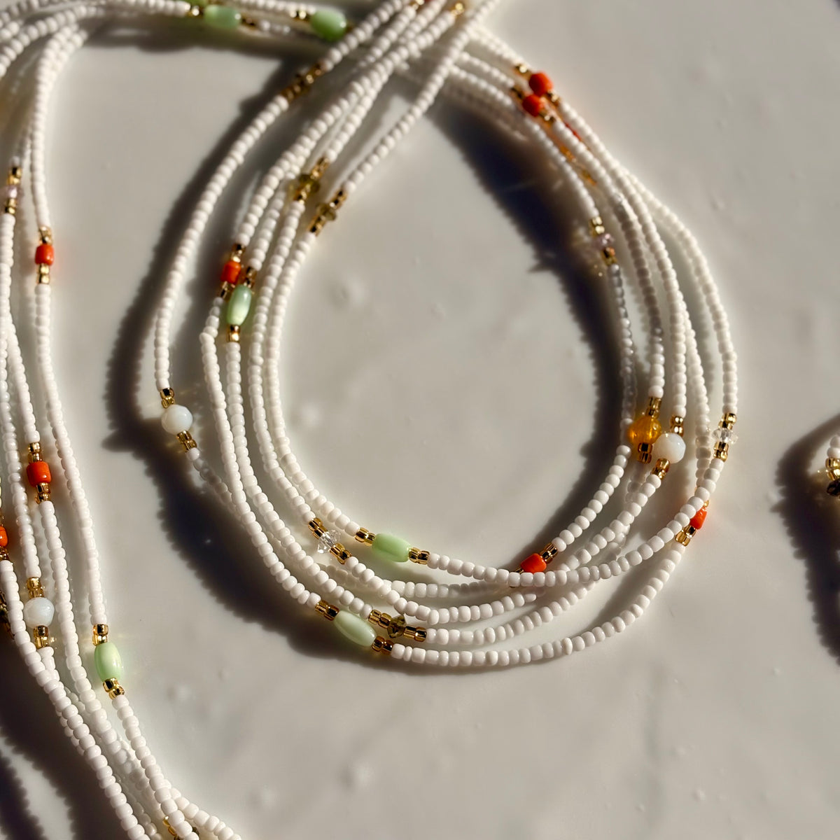 Pure Light waist beads by Avionna Naturals, detail view 3