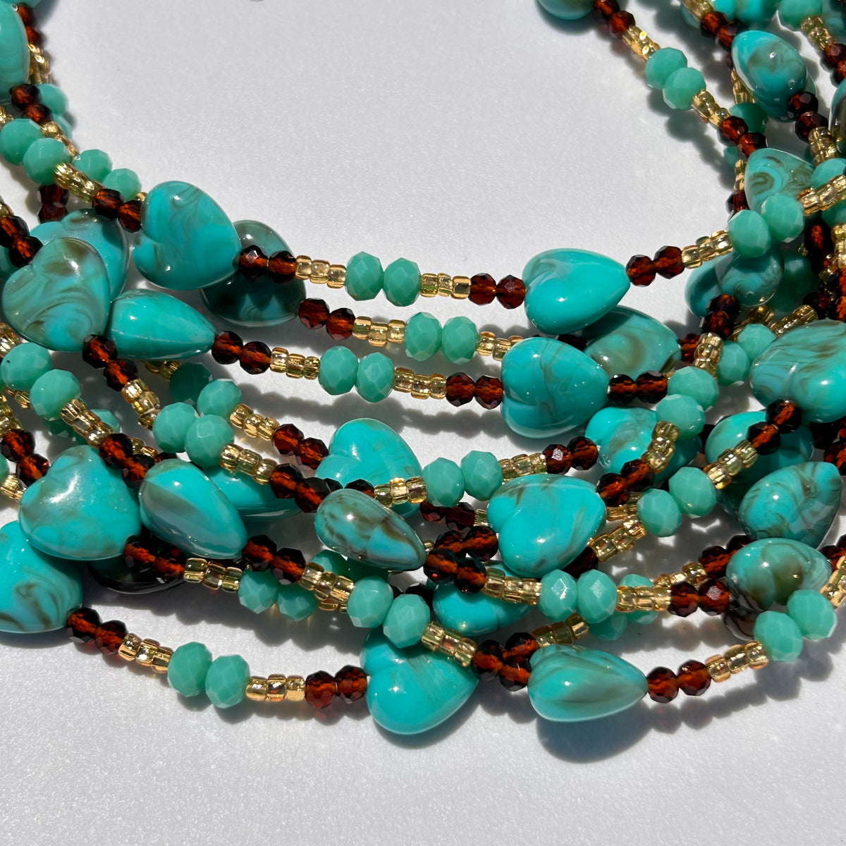 Heart of Gold waist beads by Avionna Naturals, detail view 6