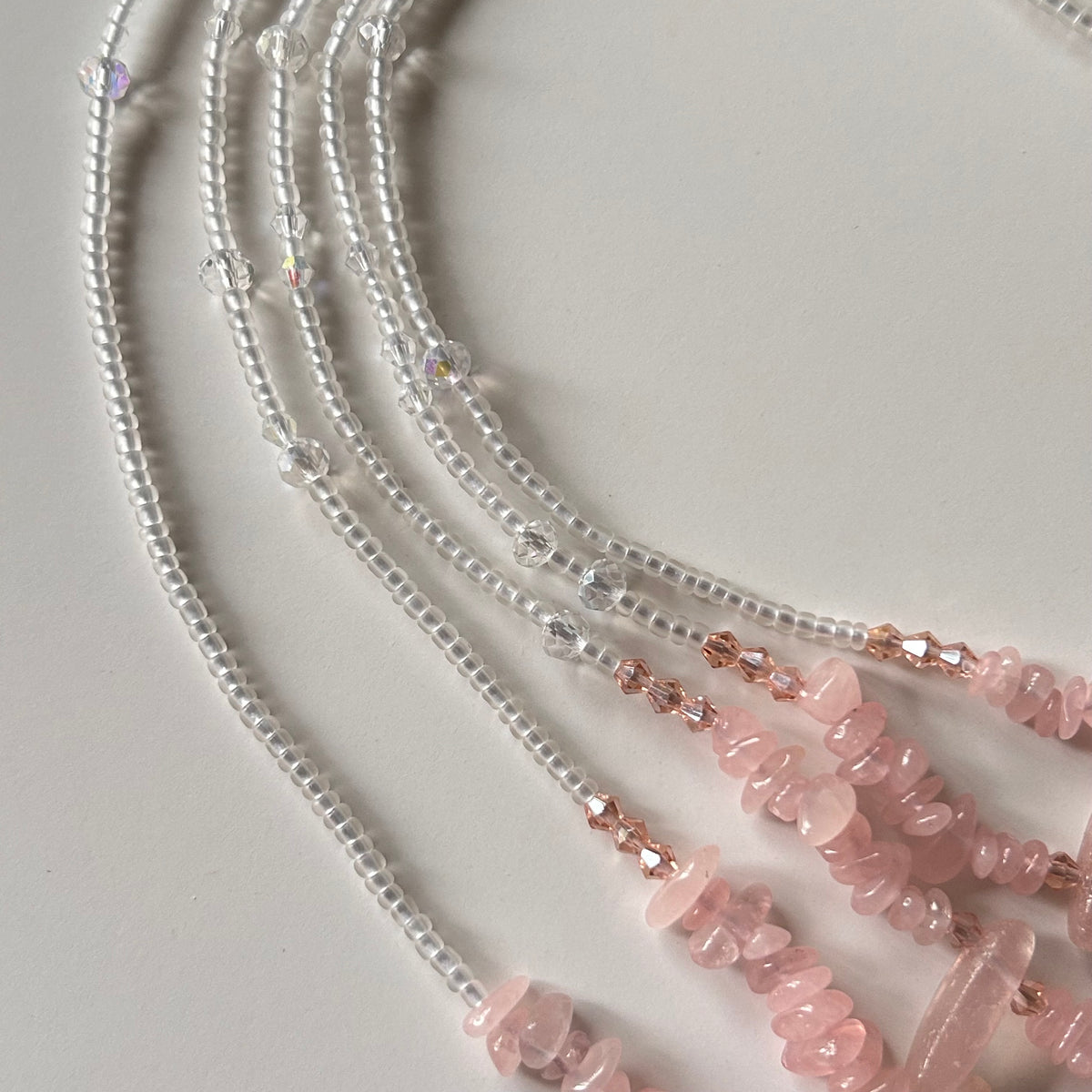 Quartz waist beads by Avionna Naturals, detail view 3