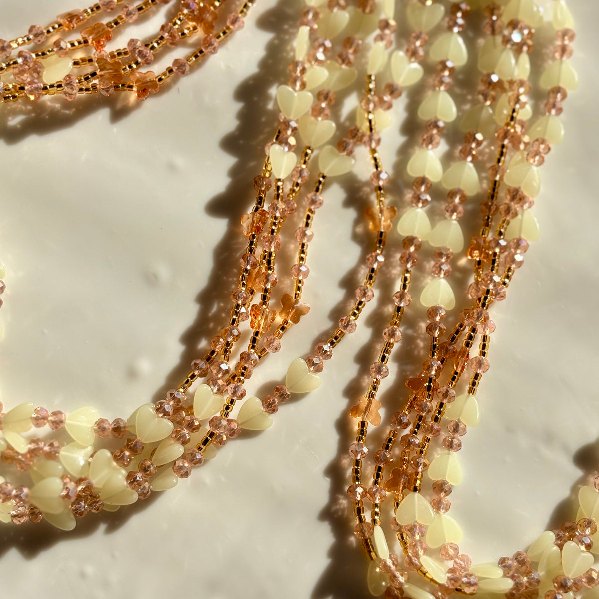 Warm Heart (Glow in the Dark) waist beads by Avionna Naturals