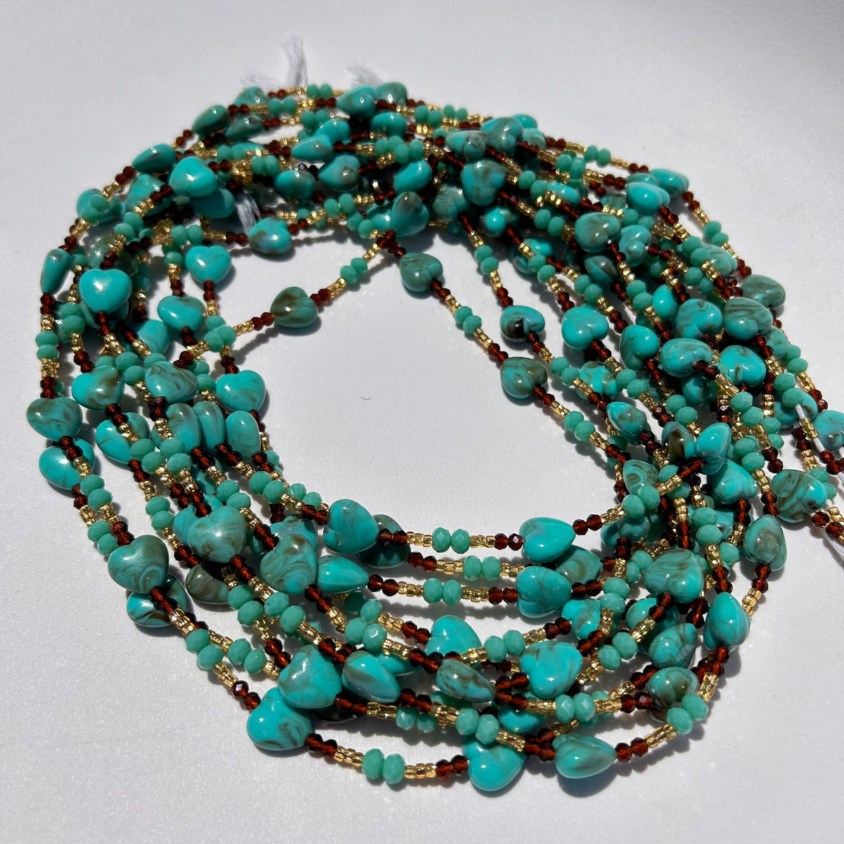 Heart of Gold waist beads by Avionna Naturals, detail view 4