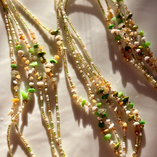 Olive Aura waist beads by Avionna Naturals