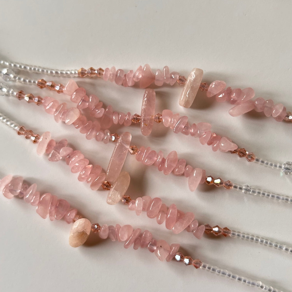Quartz waist beads by Avionna Naturals, detail view 2