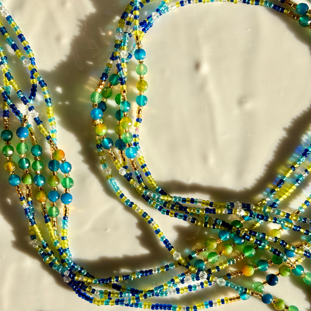 Bloom waist beads by Avionna Naturals, detail view 2