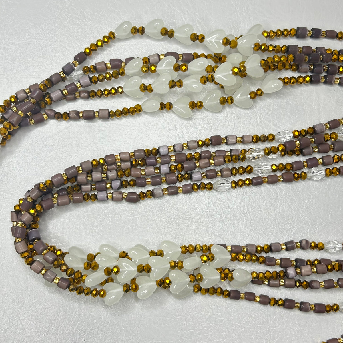 Velvet (Glow in the Dark) waist beads by Avionna Naturals, detail view 2