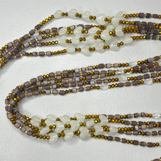 Velvet (Glow in the Dark) waist beads by Avionna Naturals, detail view 2
