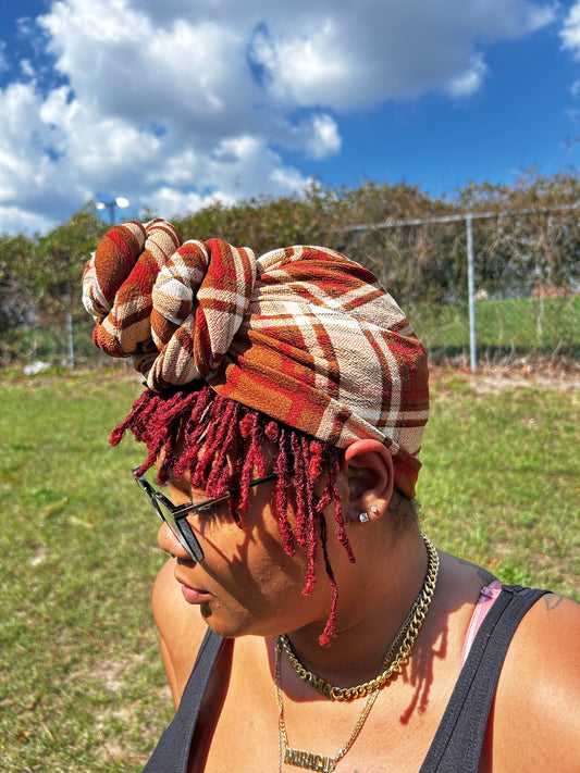 Stretch-fabric head wraps from the Faye’s Head Wraps collection
