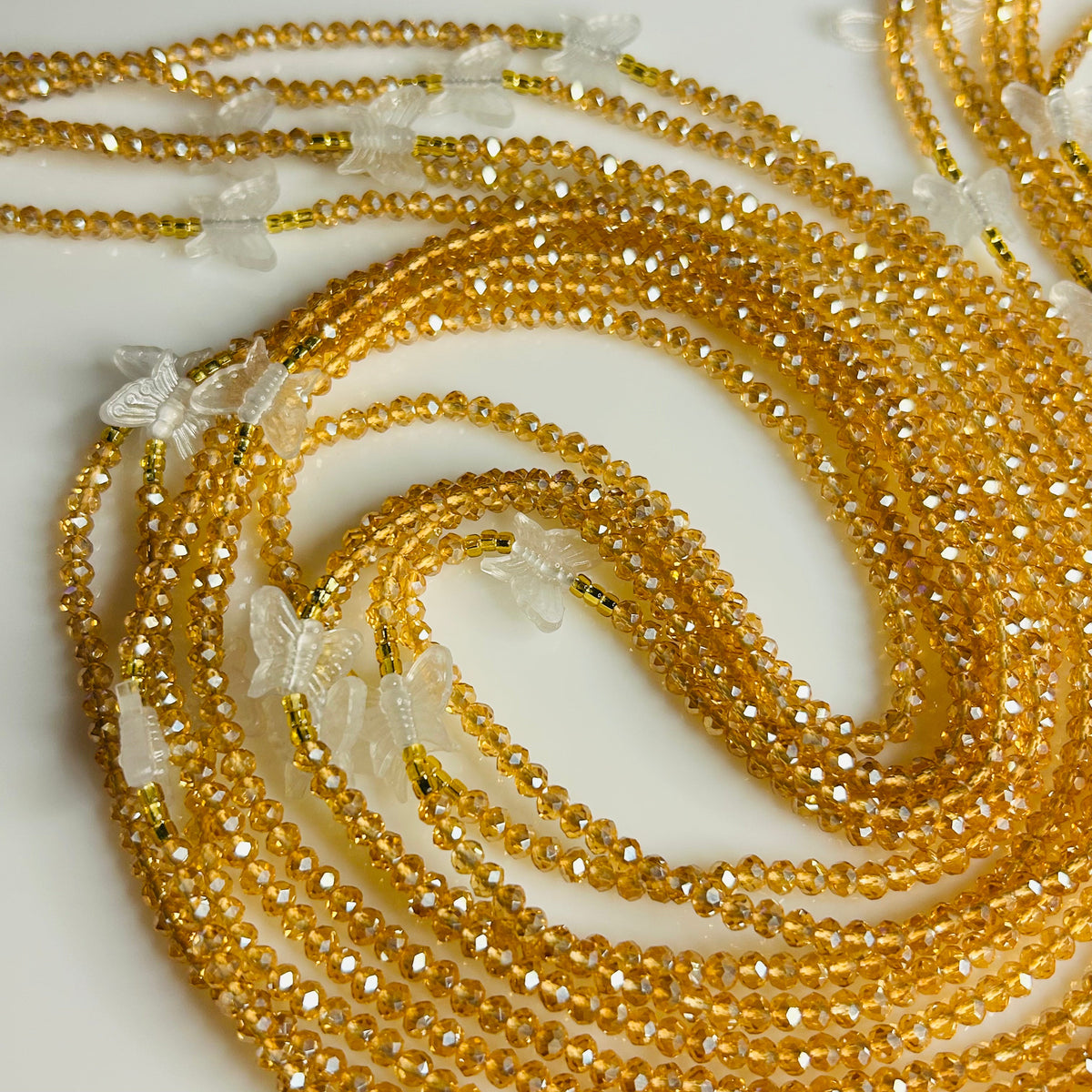 Golden Hour (Glow in the Dark) waist beads by Avionna Naturals, detail view 5