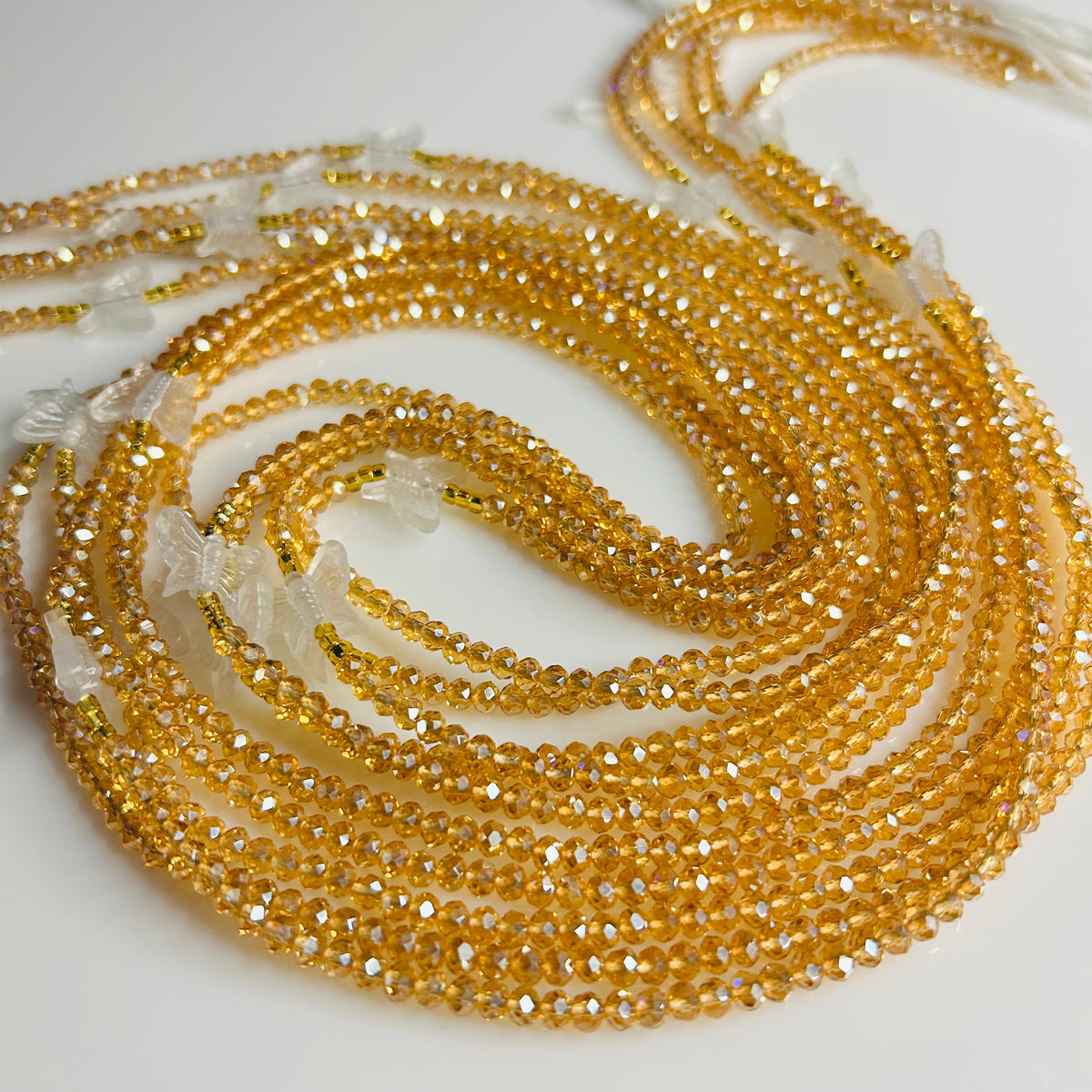 Golden Hour (Glow in the Dark) waist beads by Avionna Naturals, detail view 7