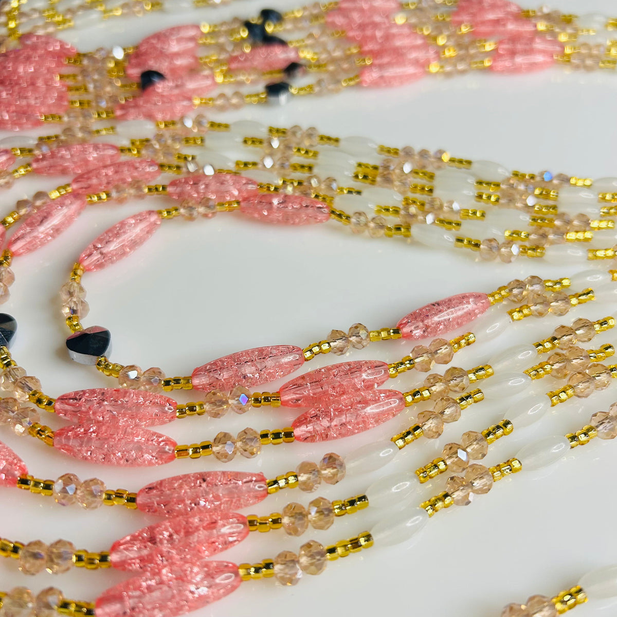 Delight (Glow in the Dark) waist beads by Avionna Naturals, detail view 6