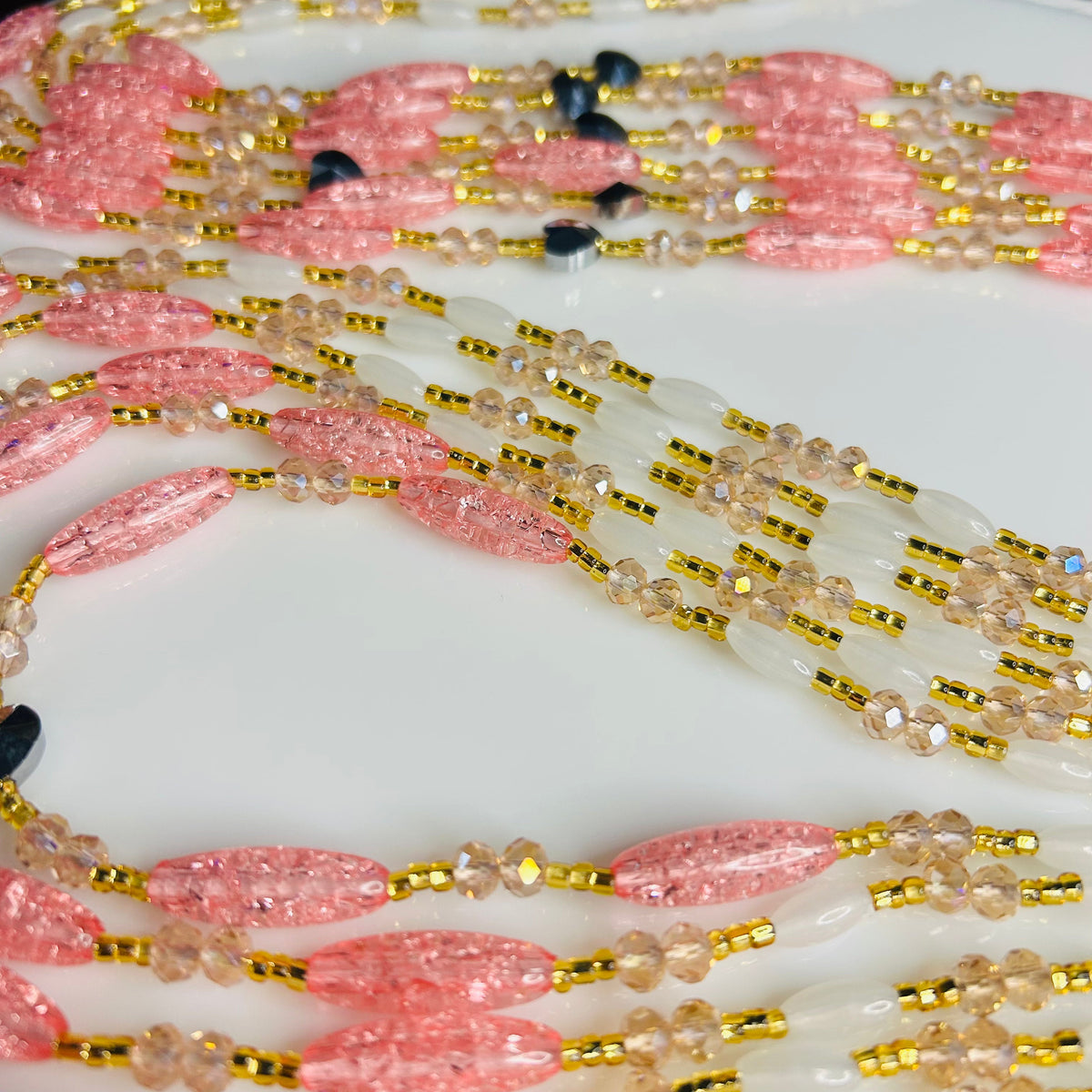 Delight (Glow in the Dark) waist beads by Avionna Naturals, detail view 5