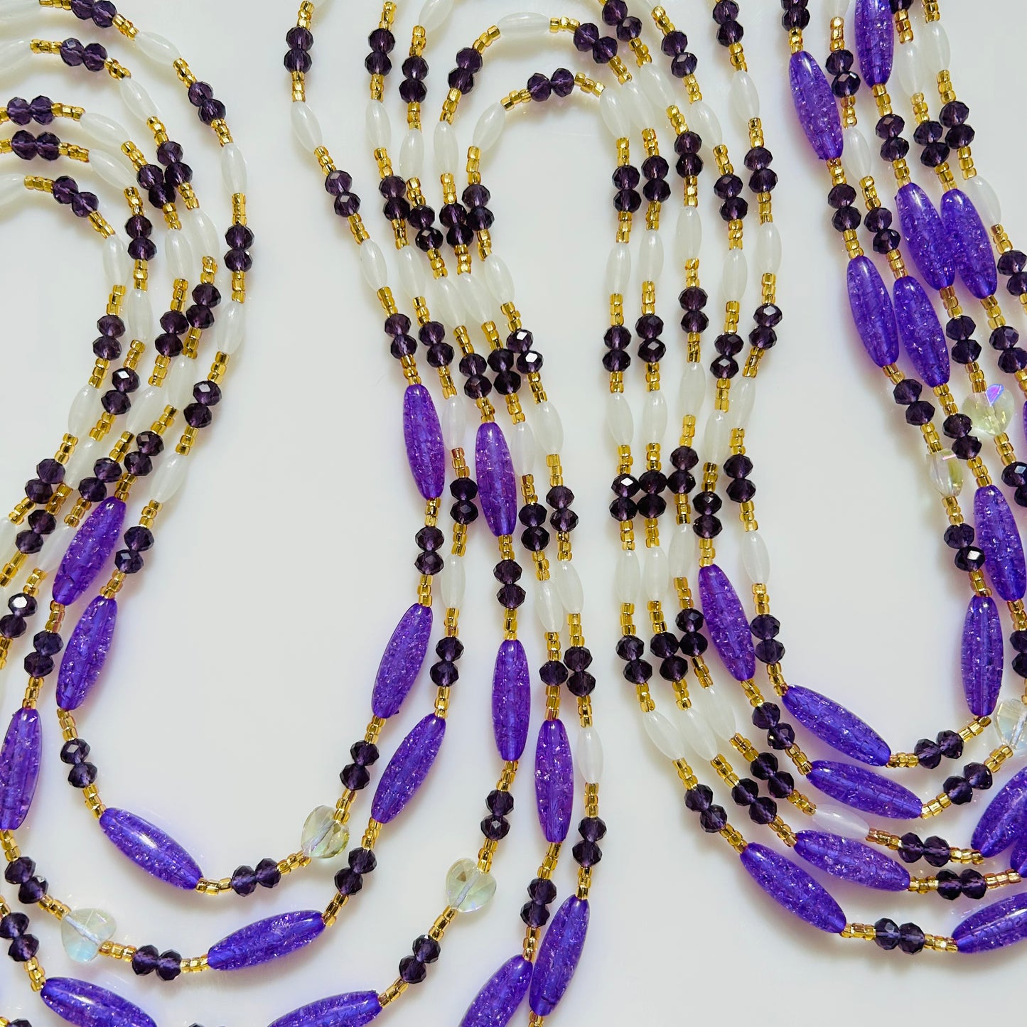 Delight (Glow in the Dark) waist beads by Avionna Naturals, detail view 3