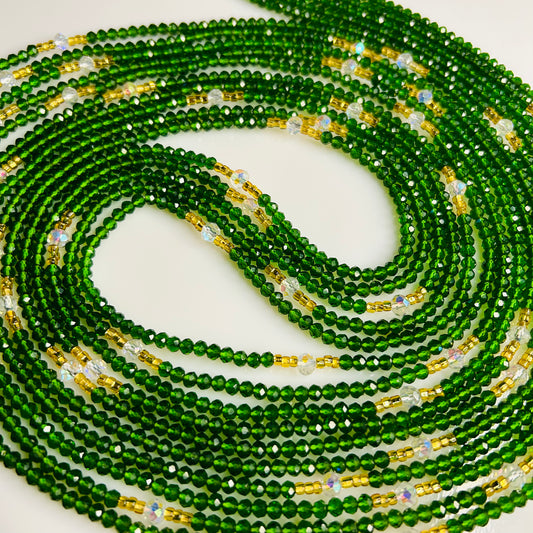 Emerald waist beads by Avionna Naturals
