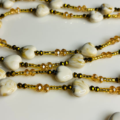 Heart of Gold waist beads by Avionna Naturals, detail view 3