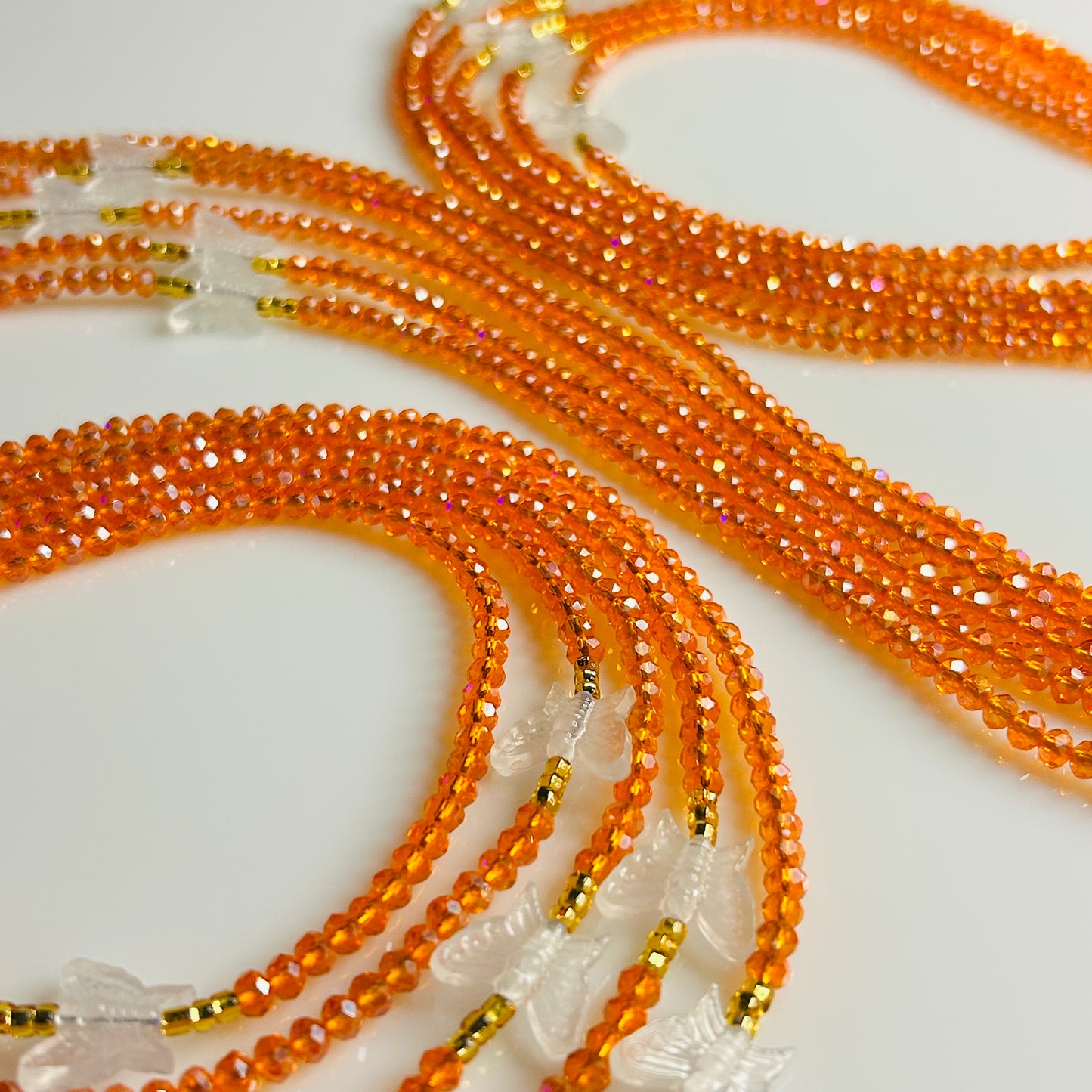 Golden Hour (Glow in the Dark) waist beads by Avionna Naturals, detail view 3