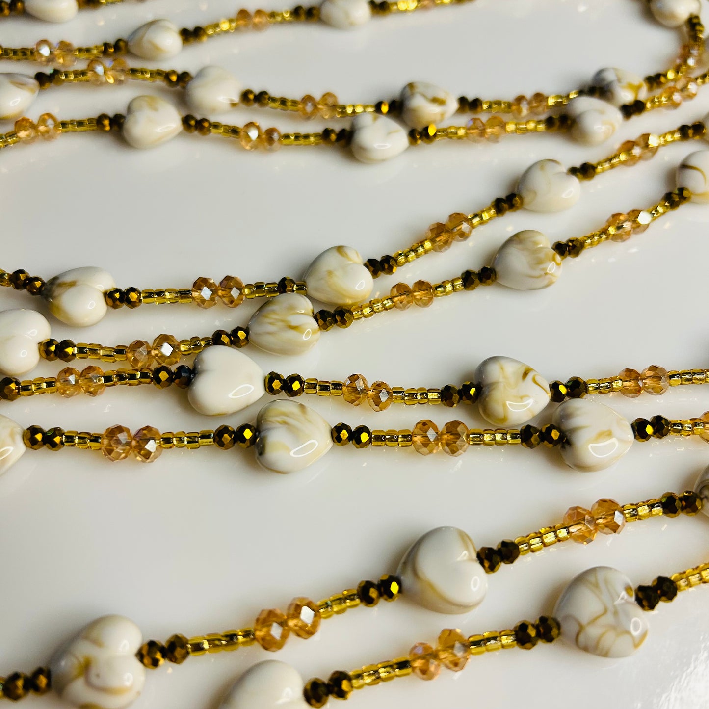 Heart of Gold waist beads by Avionna Naturals
