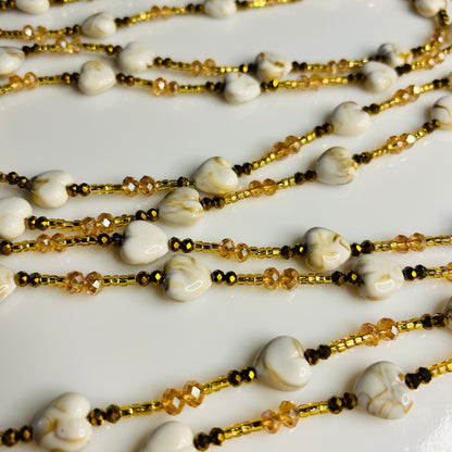 Heart of Gold waist beads by Avionna Naturals