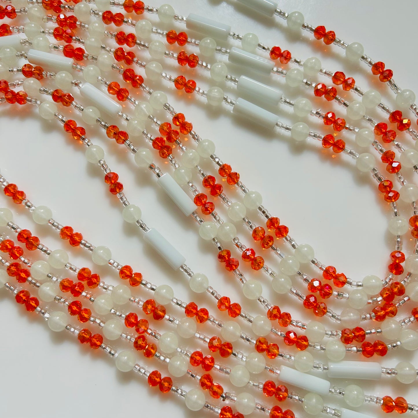 Clementine (Glow in the Dark) waist beads by Avionna Naturals