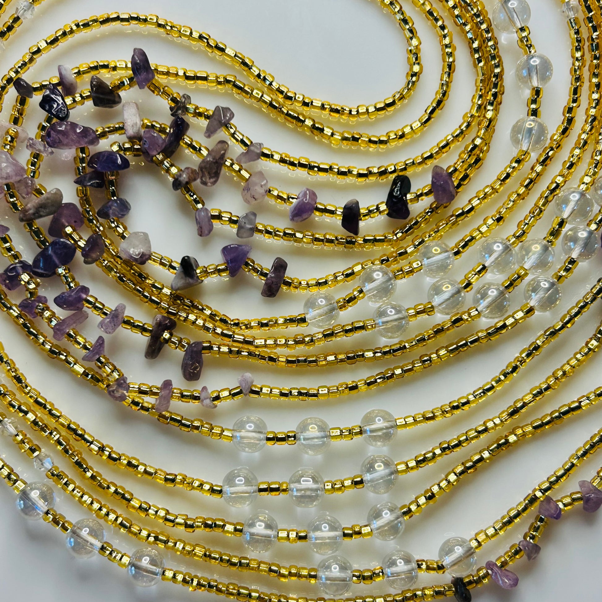 Stone Intentions waist beads by Avionna Naturals, detail view 4