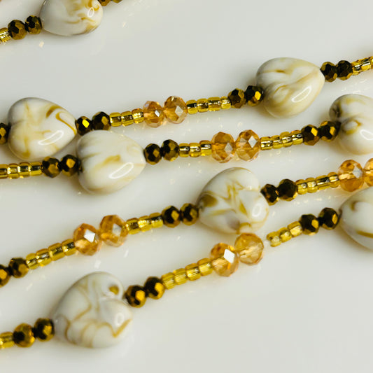Heart of Gold waist beads by Avionna Naturals, detail view 2