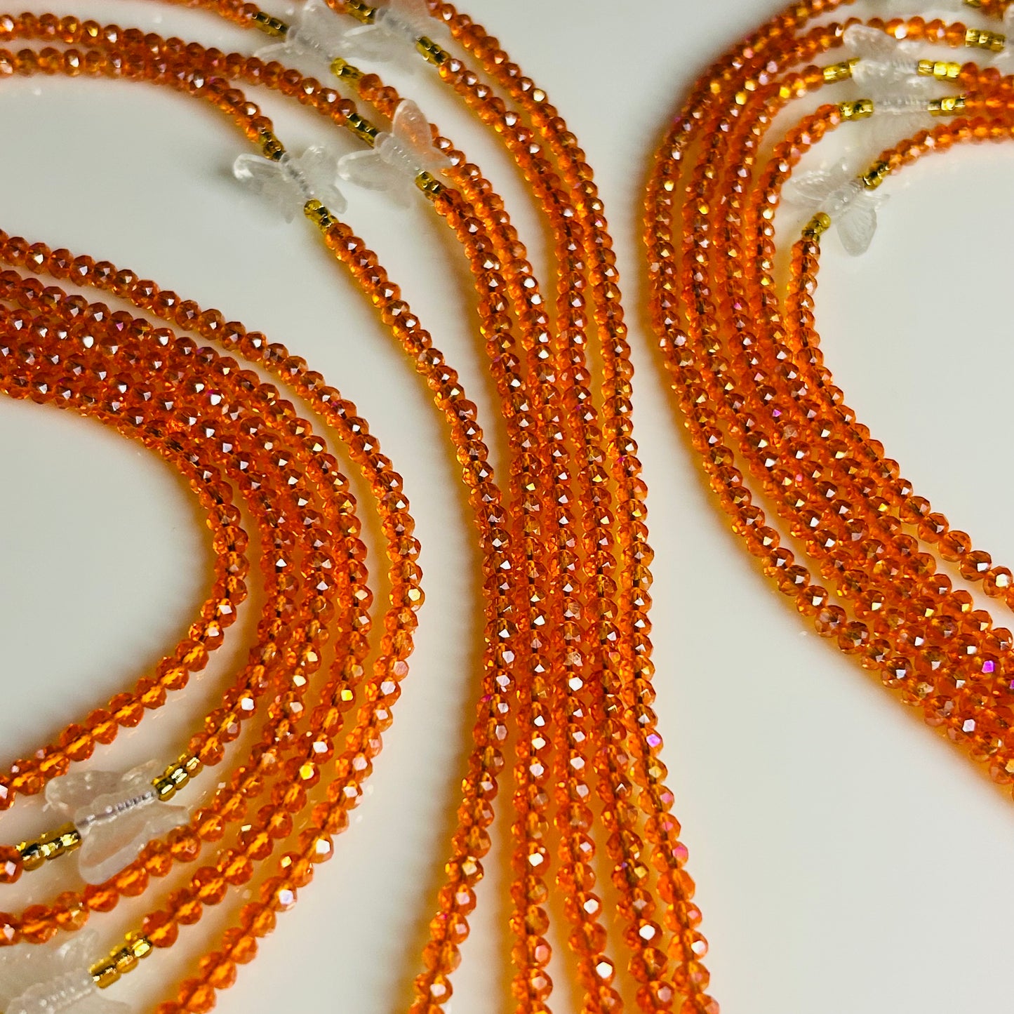 Golden Hour (Glow in the Dark) waist beads by Avionna Naturals, detail view 4