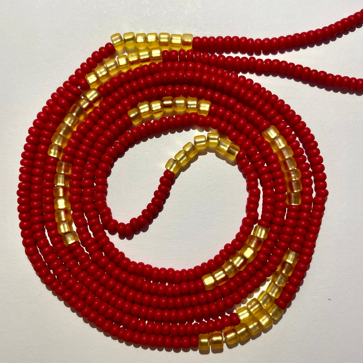 Chakra Set waist beads by Avionna Naturals, detail view 2