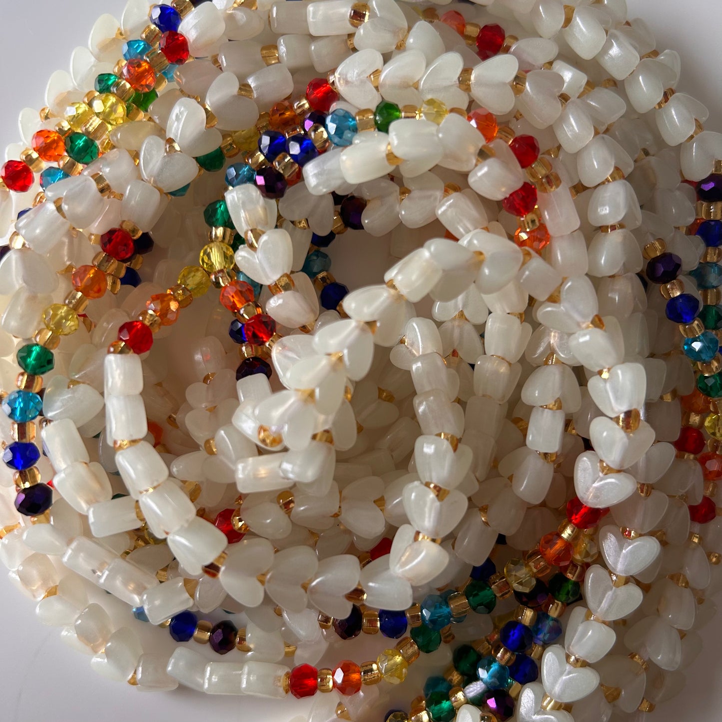 Chakra (Glow in the Dark) waist beads by Avionna Naturals, detail view 3