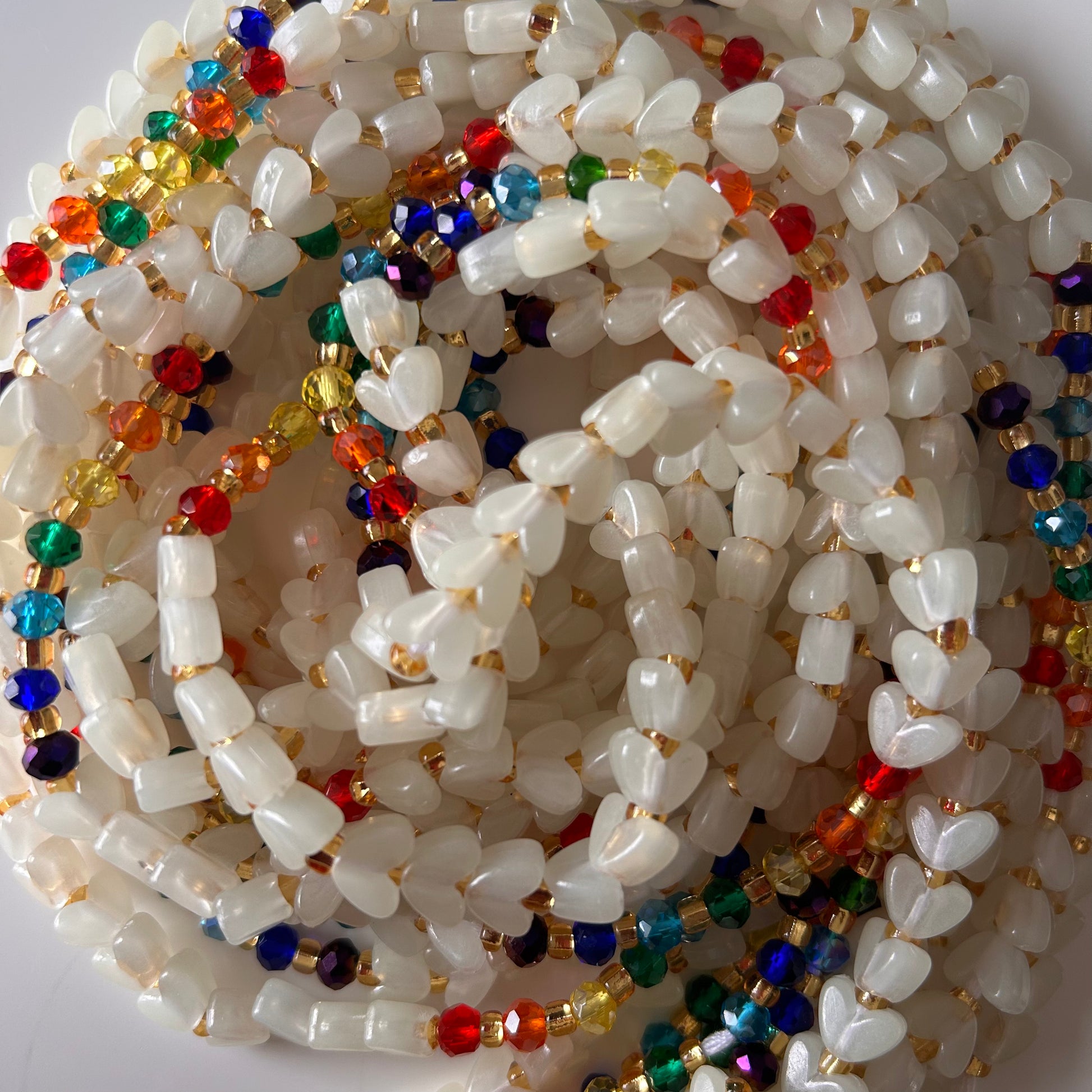 Chakra (Glow in the Dark) waist beads by Avionna Naturals, detail view 3